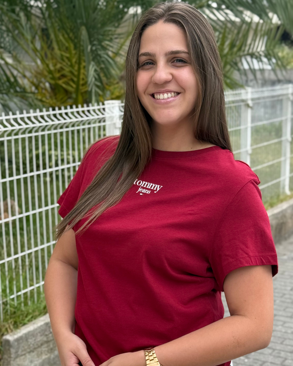 T-Shirt Bordô Tommy Jeans