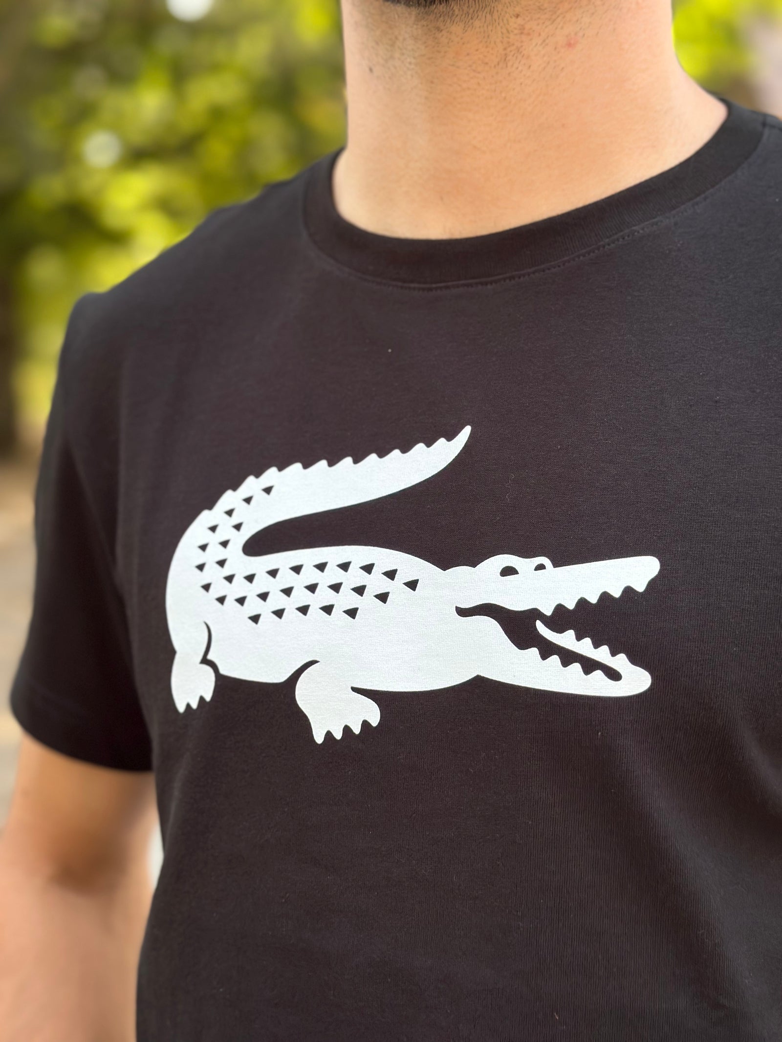 T-Shirt Lacoste Preta Homem