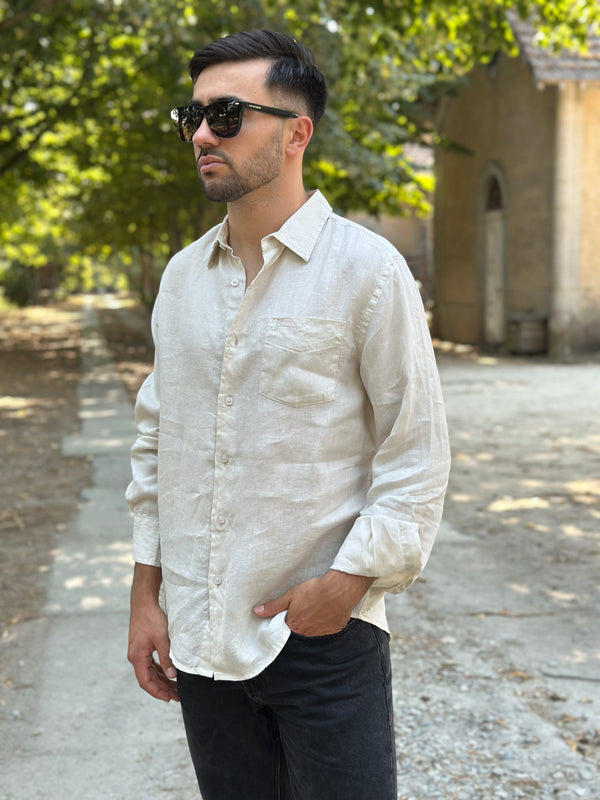 Camisa Linho Guess Homem