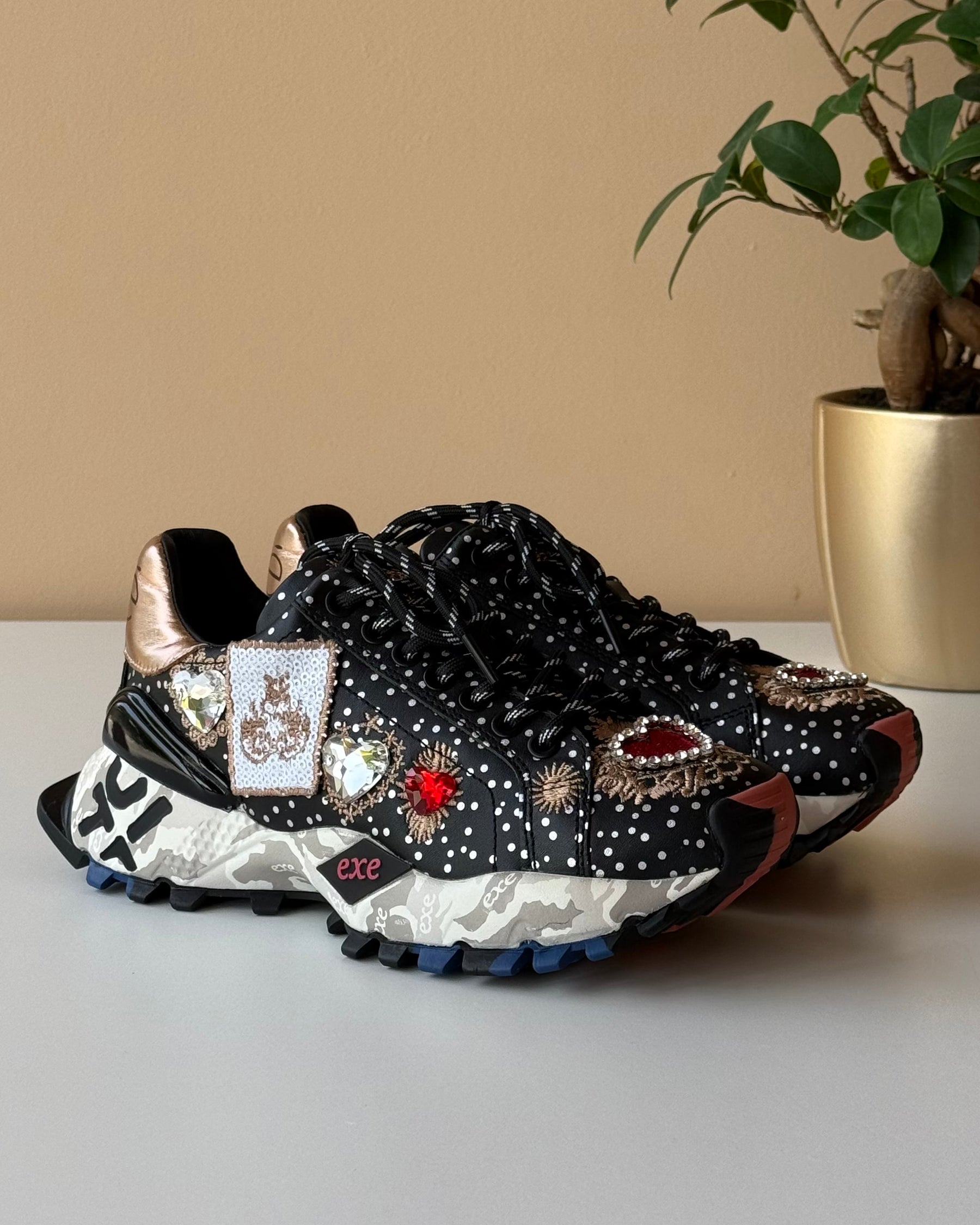 SAPATILHAS EXE BLACK/CHAMPAGNE