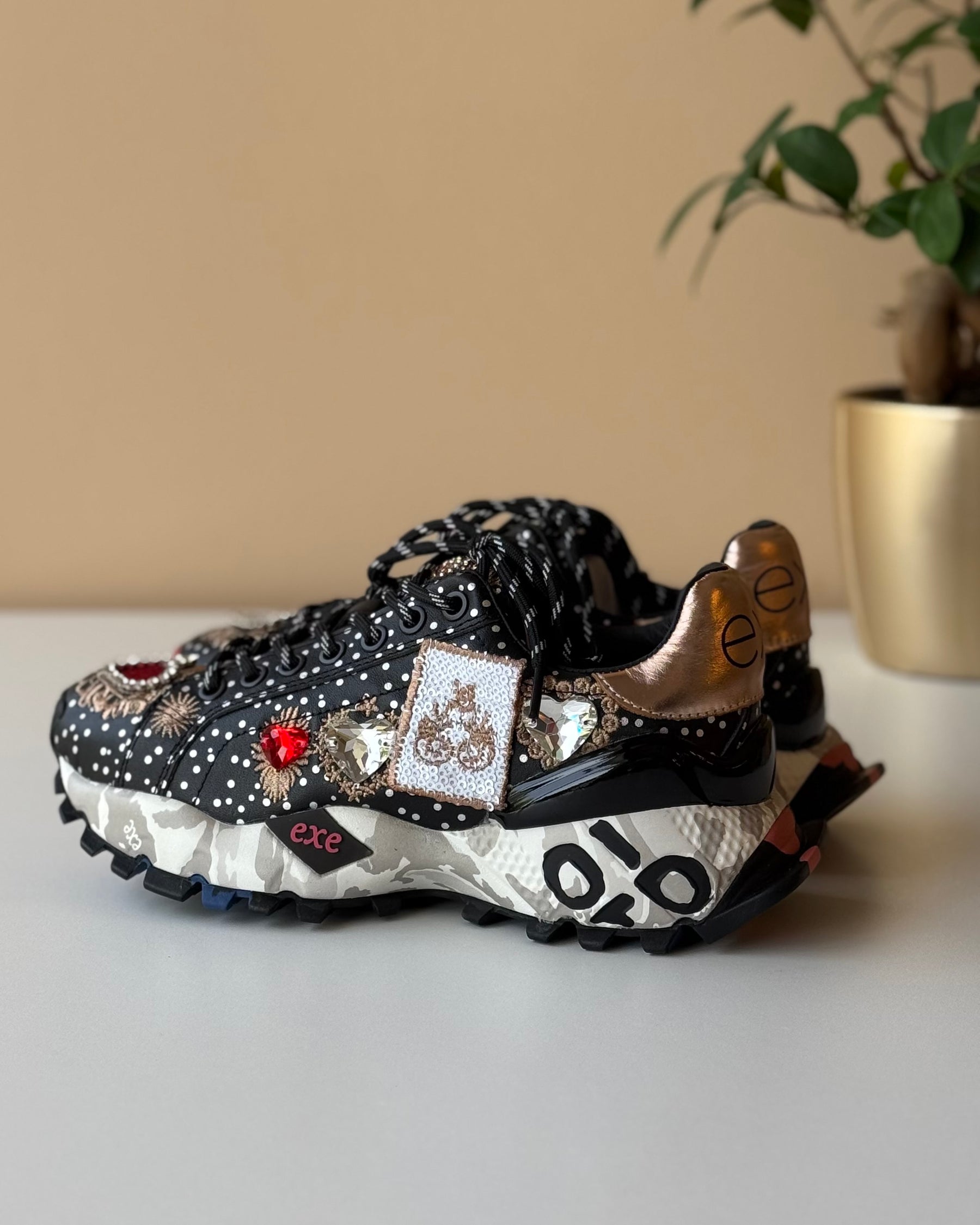SAPATILHAS EXE BLACK/CHAMPAGNE