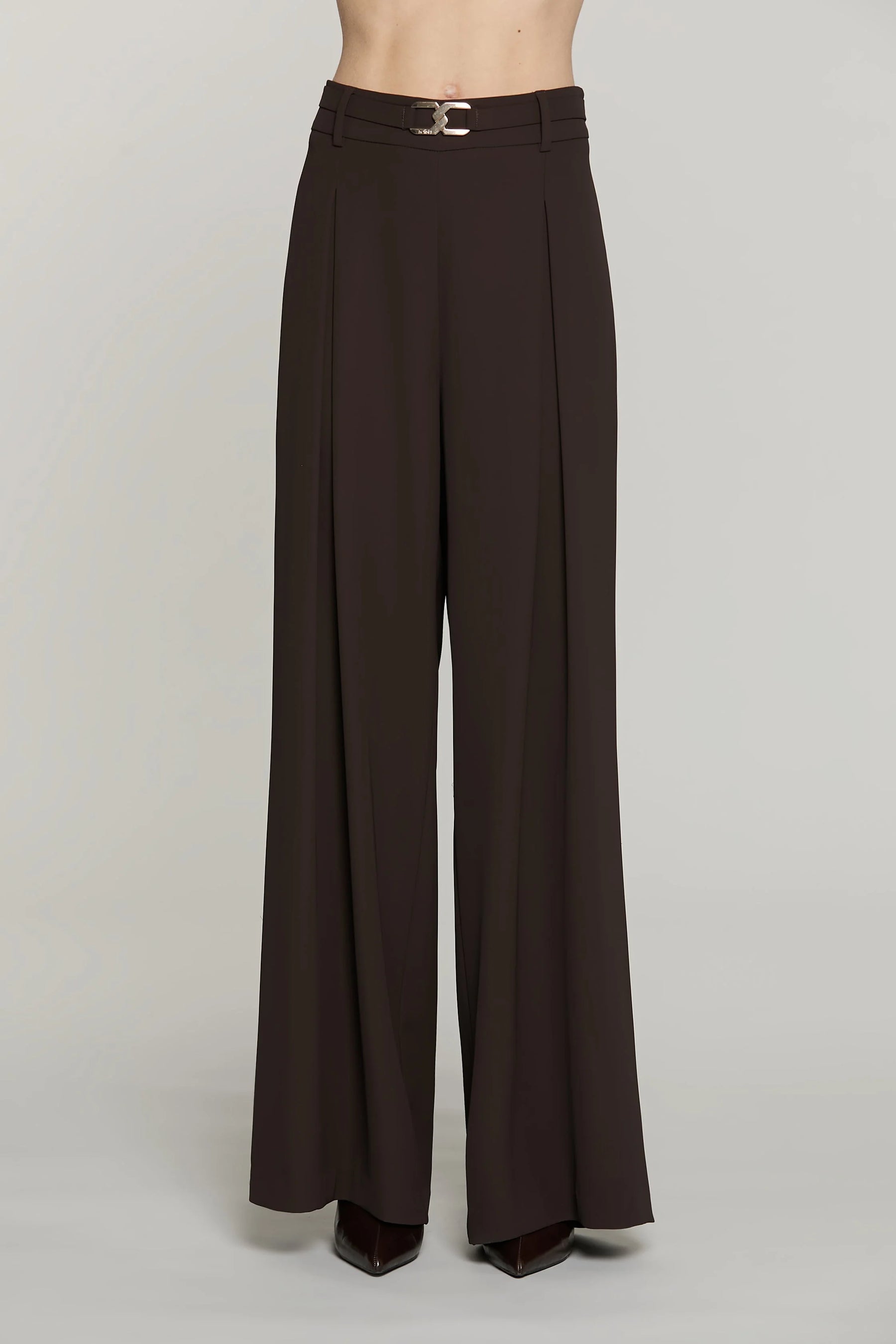 Pantalonas ROIEM de Cintura Alta com Cinto e Pregas