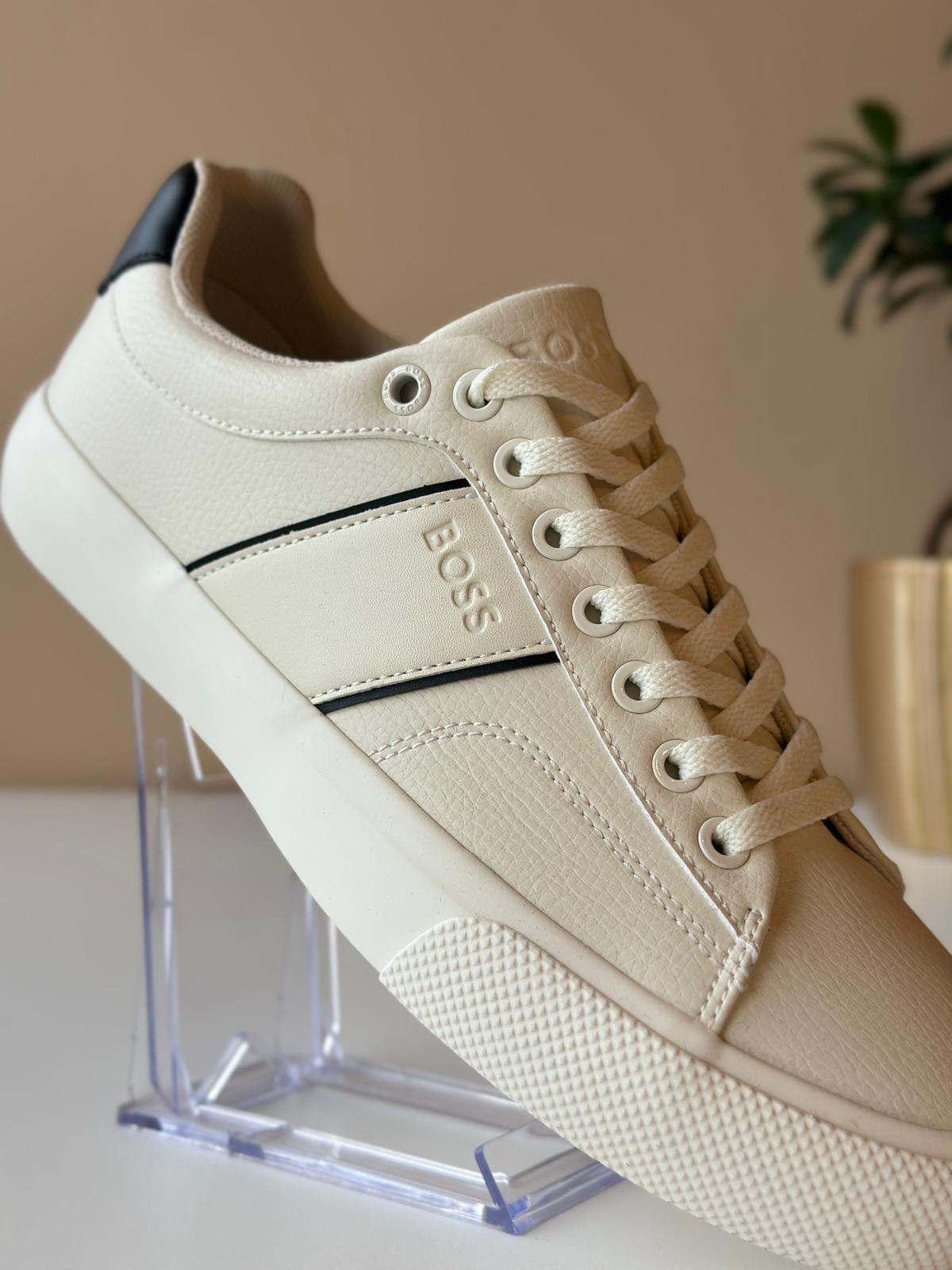 Boss Faux Leather Trainers