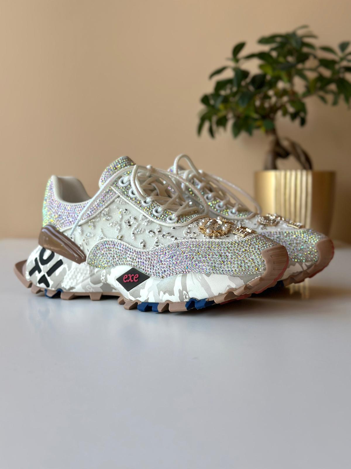 Exé White Lea Sneakers – Velluto