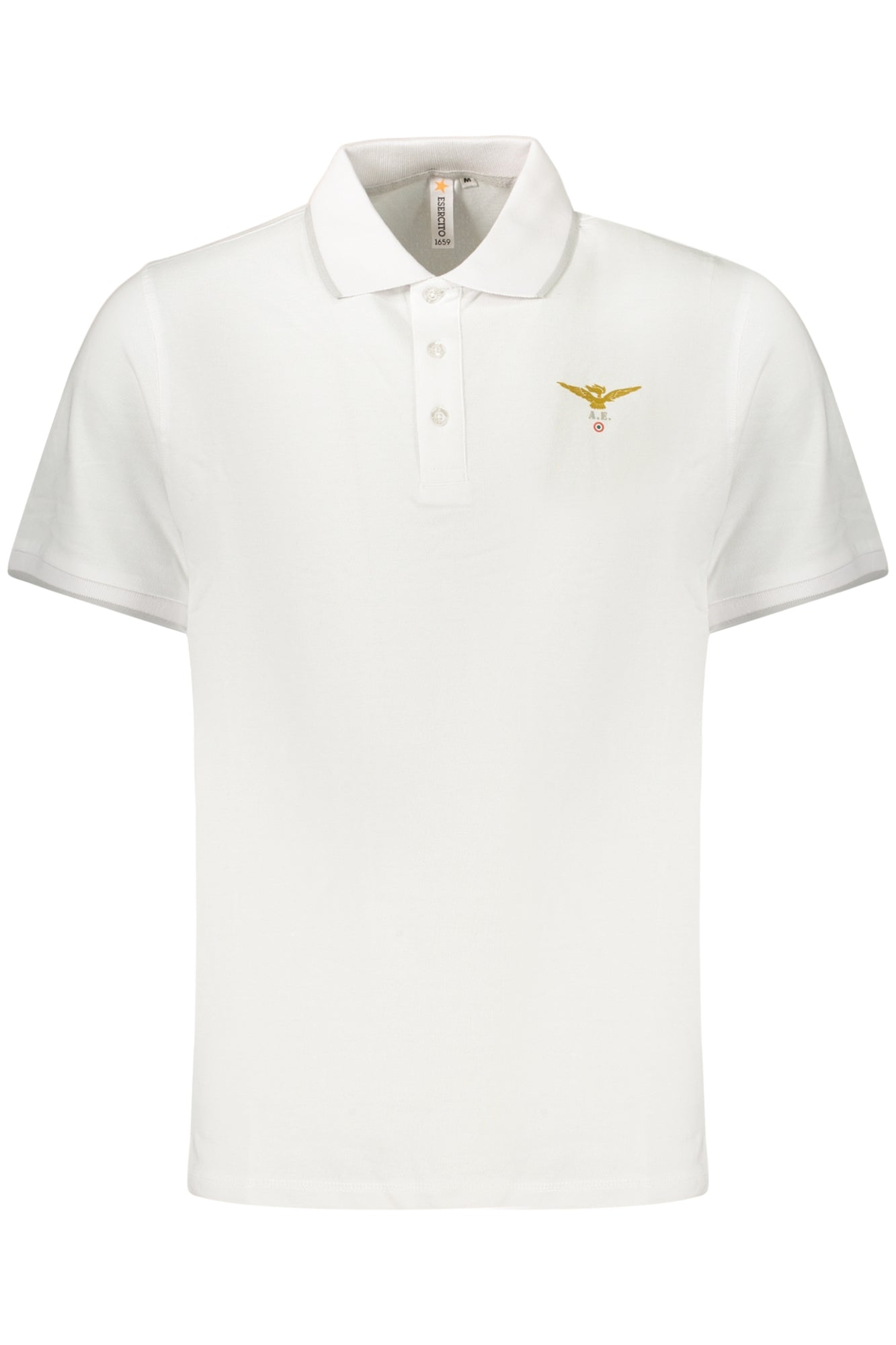 POLO EM ALGODÃO ACCADEMIA MILITARE HOMEM BRANCO