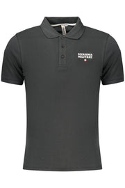 POLO EM ALGODÃO ACCADEMIA MILITARE HOMEM PRETO