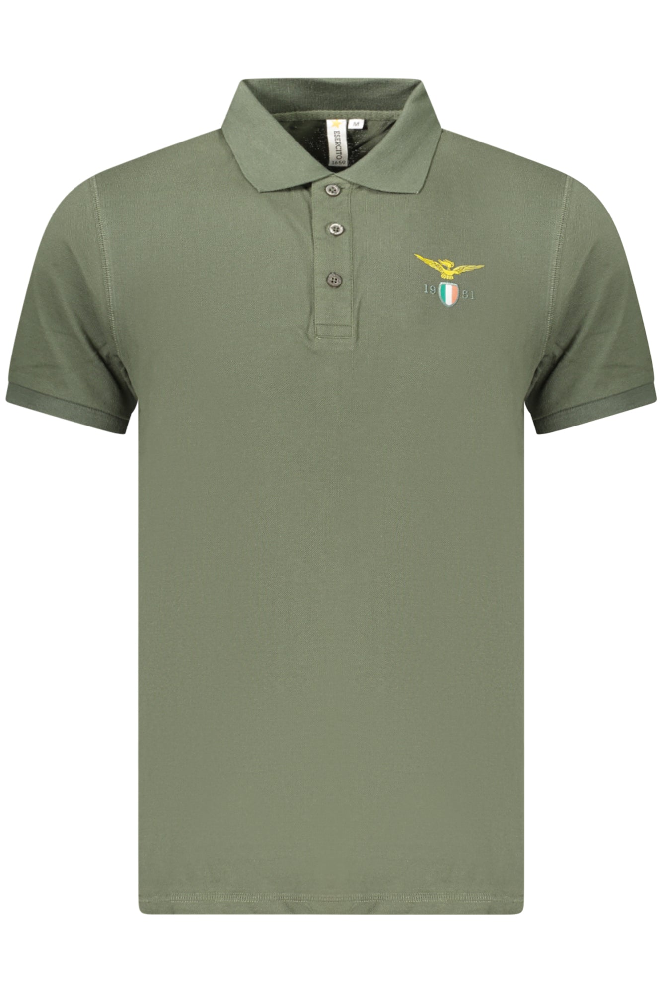 POLO EM ALGODÃO ACCADEMIA MILITARE HOMEM VERDE