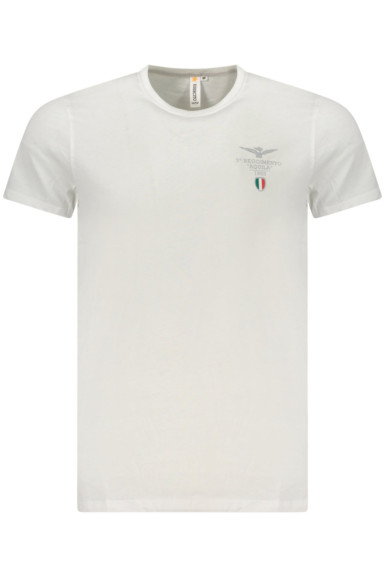 T-SHIRT EM ALGODÃO ACCADEMIA MILITARE HOMEM BRANCA