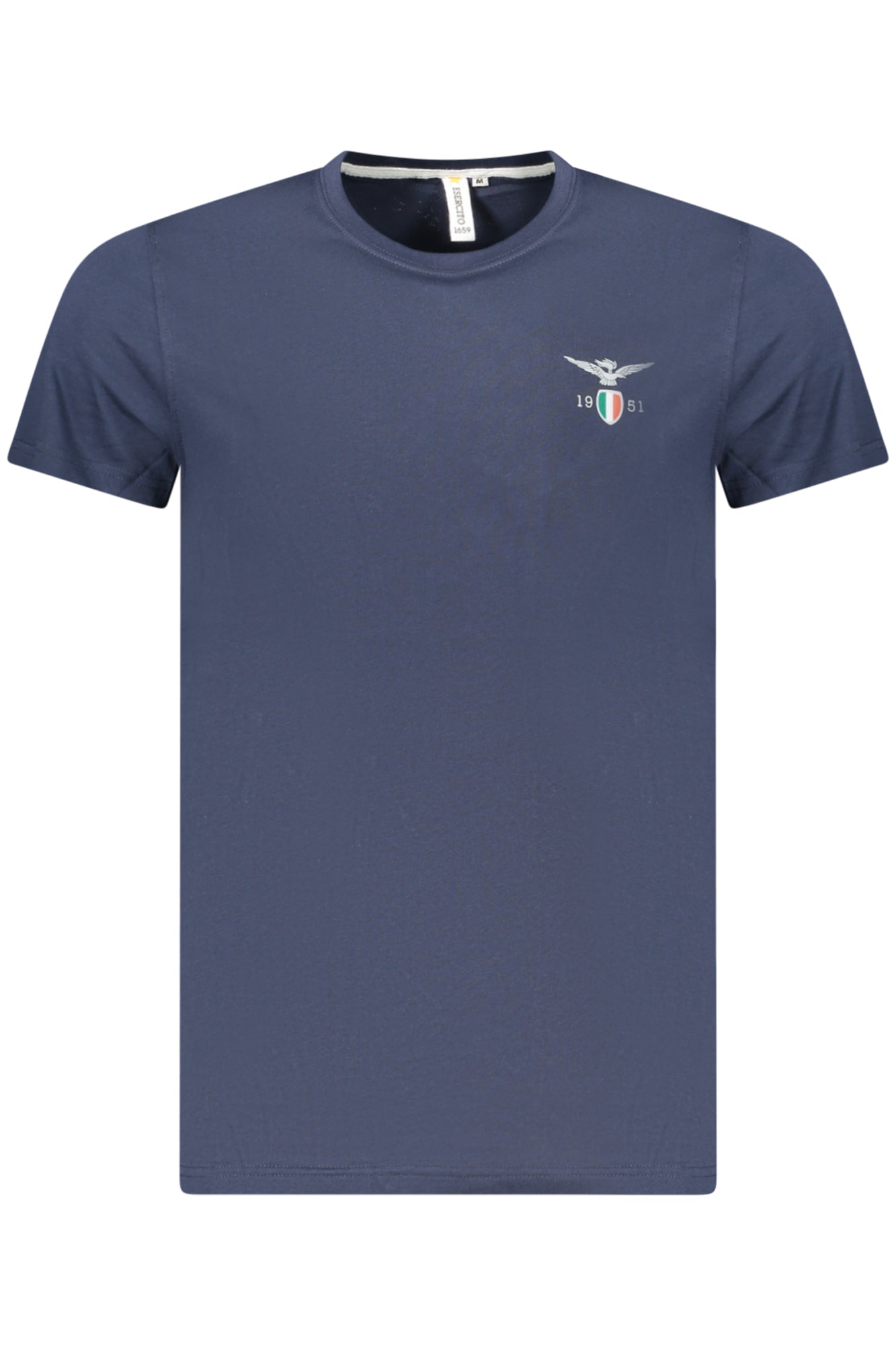 T-SHIRT EM ALGODÃO ACCADEMIA MILITARE HOMEM AZUL