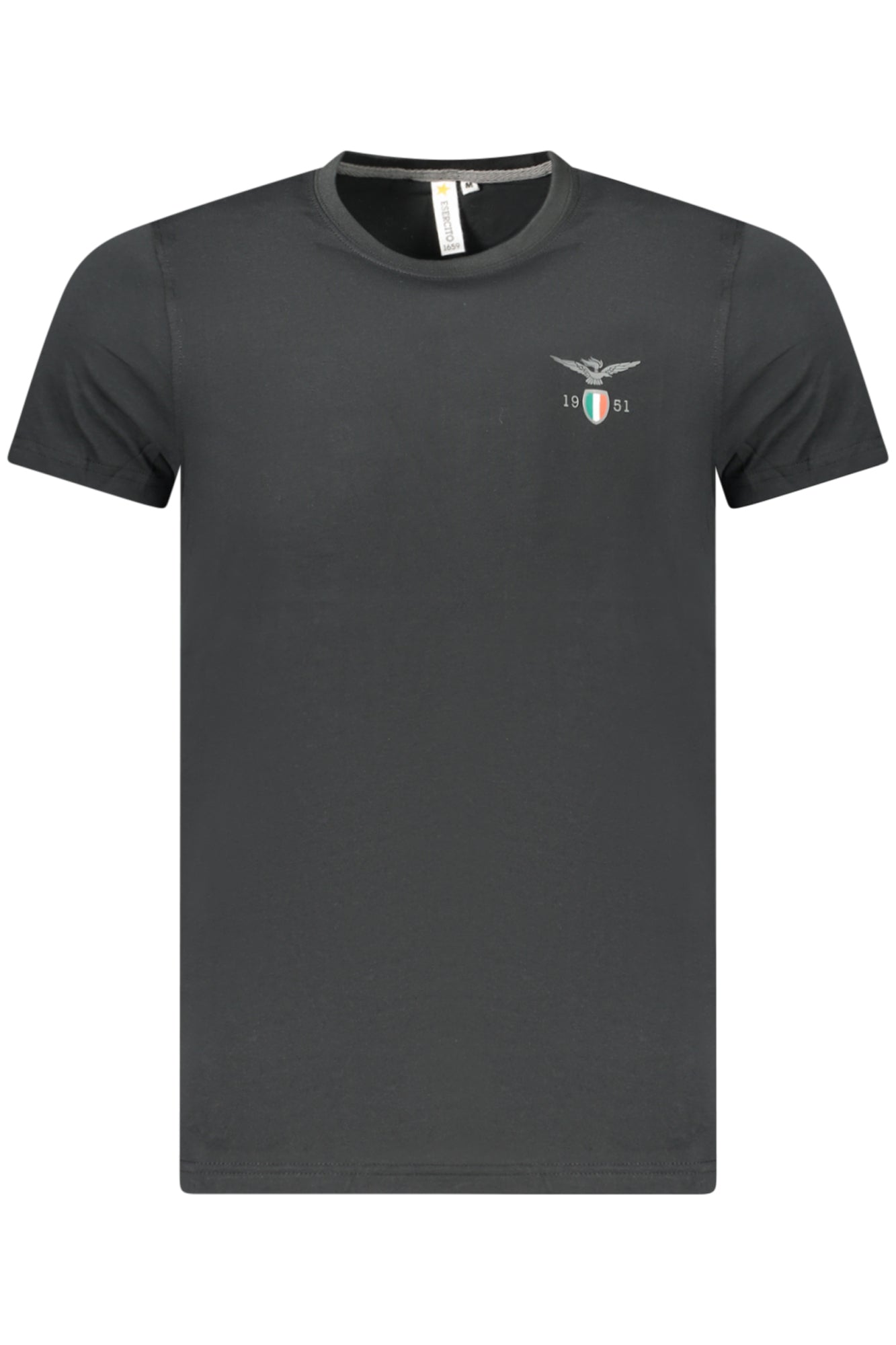 T-SHIRT EM ALGODÃO ACCADEMIA MILITARE HOMEM PRETA