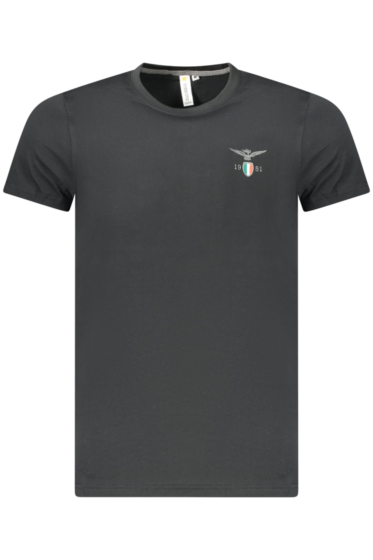 T-SHIRT EM ALGODÃO ACCADEMIA MILITARE HOMEM PRETA