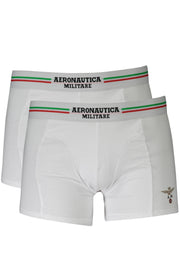 BOXER BRANCO DO HOMEM DA AERONAVE MILITAR