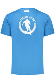 T-SHIRT EM ALGODÃO BIKKEMBERGS HOMEM AZUL CLARO