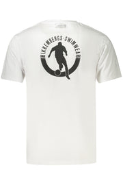 T-SHIRT EM ALGODÃO BIKKEMBERGS HOMEM BRANCA