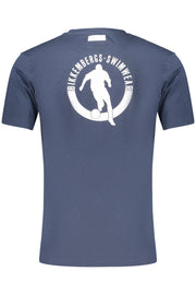 T-SHIRT EM ALGODÃO BIKKEMBERGS HOMEM AZUL