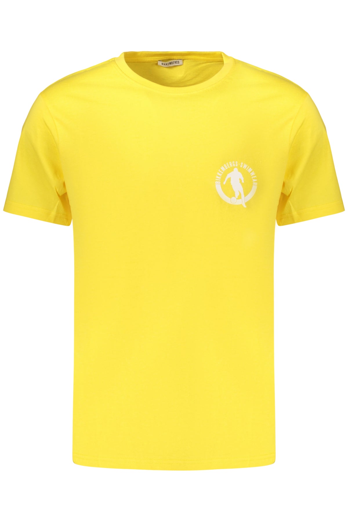T-SHIRT EM ALGODÃO BIKKEMBERGS HOMEM AMARELA