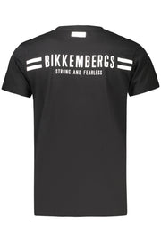 T-SHIRT EM ALGODÃO BIKKEMBERGS HOMEM PRETA