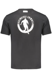 T-SHIRT EM ALGODÃO BIKKEMBERGS HOMEM PRETA