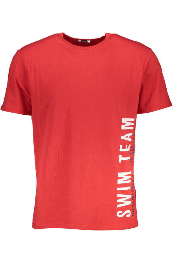 T-SHIRT DE MANGA CURTA VERMELHA PARA HOMEM BIKKEMBERGS