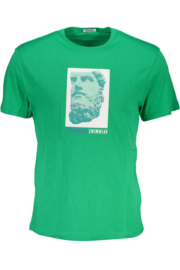 T-SHIRT DE MANGA CURTA HOMEM VERDE BIKKEMBERGS