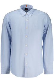 CAMISA EM ALGODÃO BOSS HOMEM AZUL CLARO