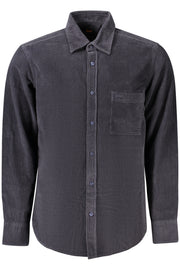 CAMISA EM ALGODÃO BOSS HOMEM AZUL