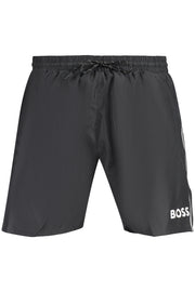 CALÇÕES DE BANHO COM ATACADORES BOSS HOMEM PRETOS