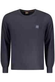 CAMISOLA EM ALGODÃO BOSS HOMEM AZUL