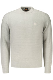 CAMISOLA EM ALGODÃO BOSS HOMEM CINZENTA