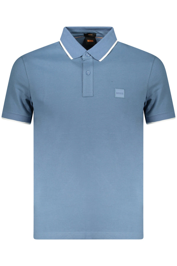 BOSS POLO MANGA CURTA HOMEM AZUL