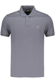 POLO EM ALGODÃO BOSS HOMEM AZUL