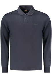 POLO EM ALGODÃO BOSS HOMEM AZUL