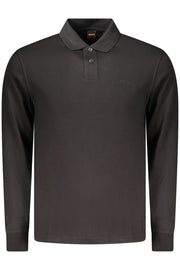 POLO EM ALGODÃO BOSS HOMEM PRETO