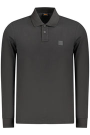 POLO EM ALGODÃO BOSS HOMEM PRETO