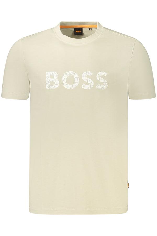 BOSS T-SHIRT MANGA CURTA HOMEM BEGE