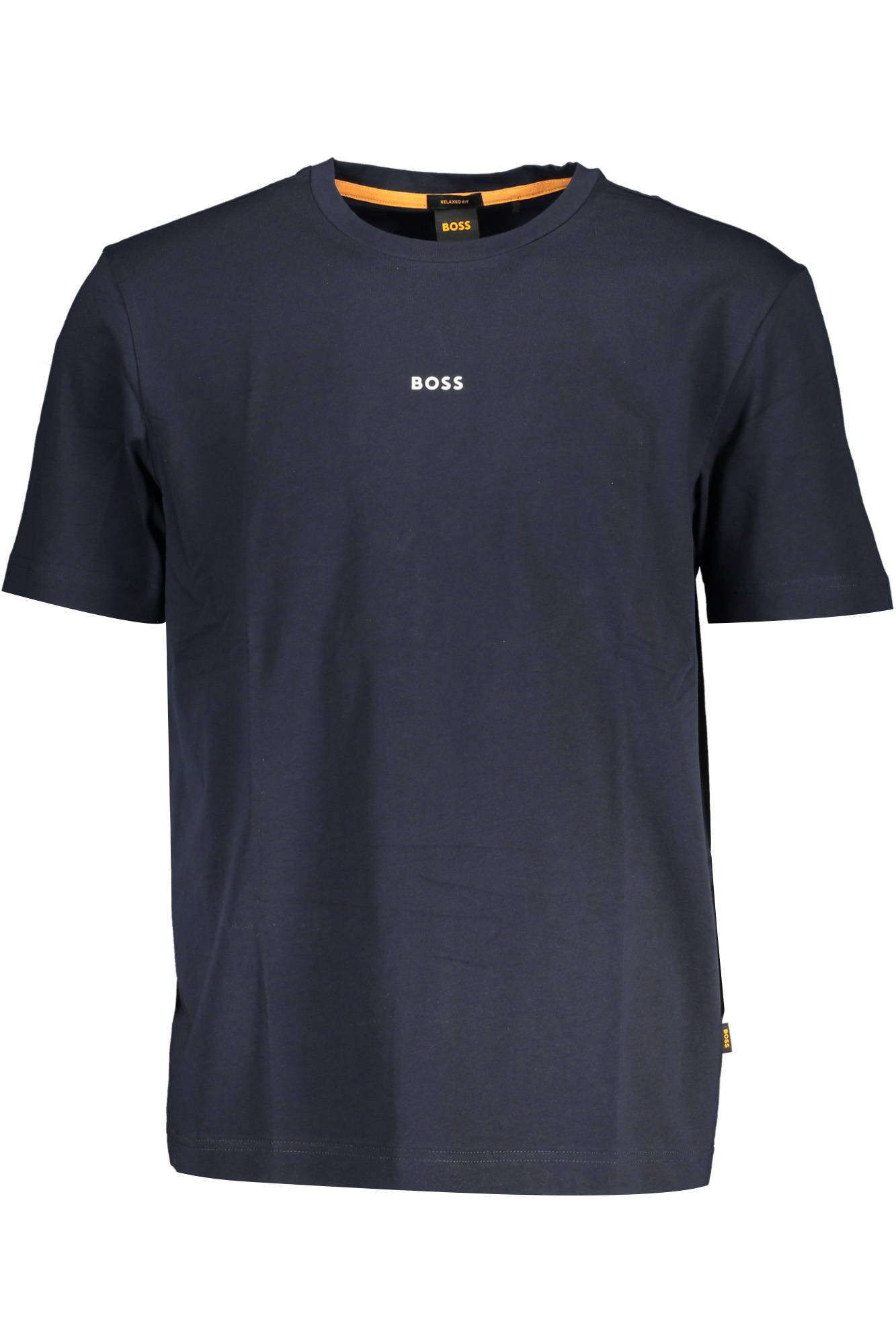 T-SHIRT EM ALGODÃO BOSS HOMEM AZUL