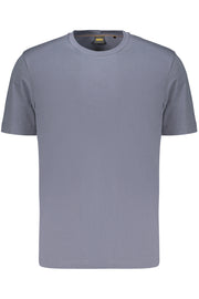 T-SHIRT EM ALGODÃO BOSS HOMEM AZUL