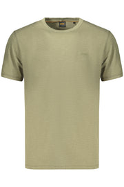 T-SHIRT EM ALGODÃO BOSS HOMEM VERDE