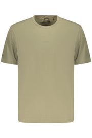 T-SHIRT EM ALGODÃO BOSS HOMEM VERDE