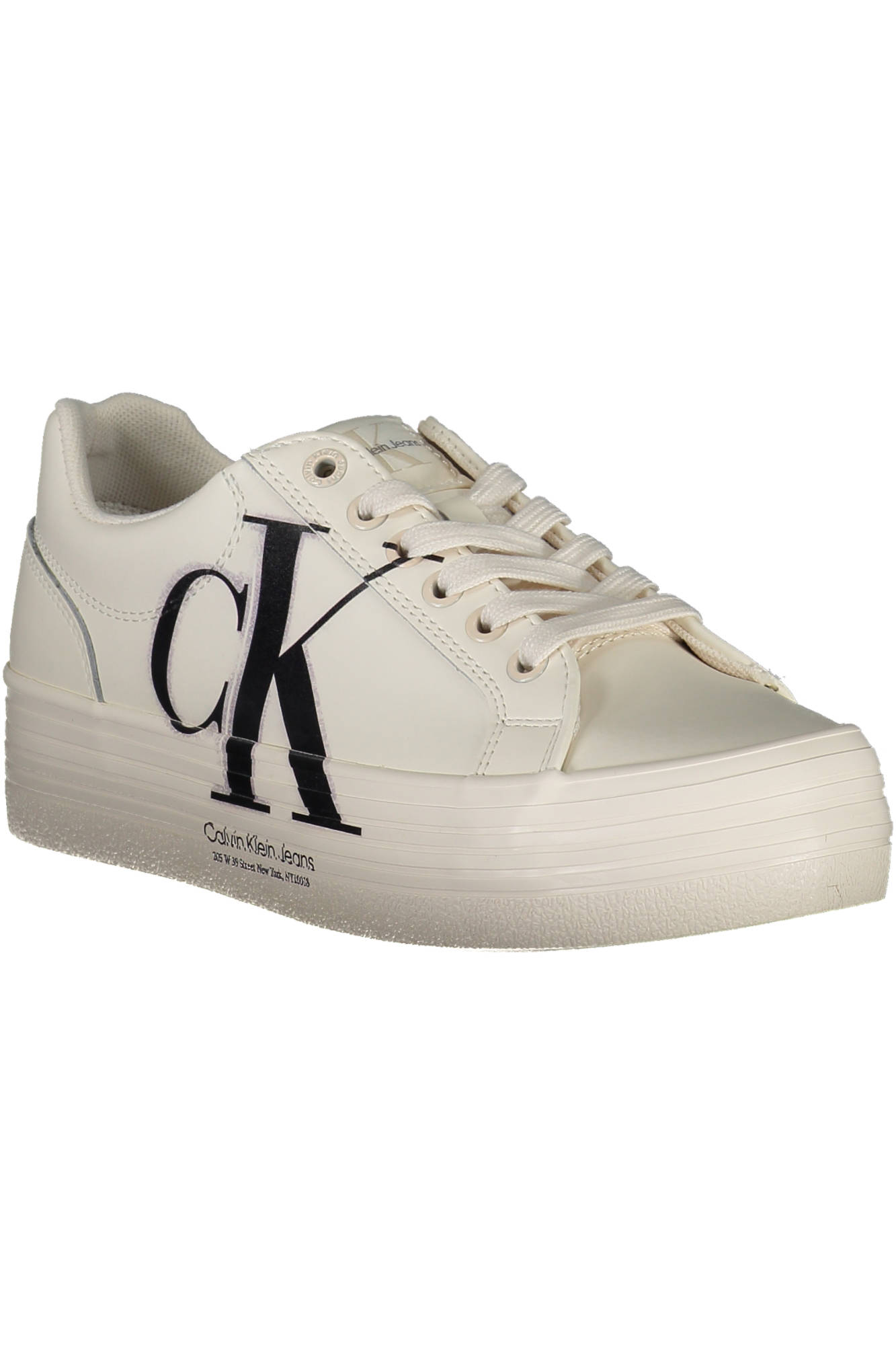 SAPATILHAS COM ATACADORES CALVIN KLEIN MULHER BRANCAS