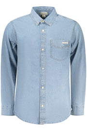 CAMISA EM ALGODÃO CALVIN KLEIN HOMEM AZUL CLARO