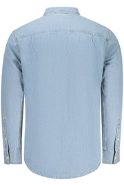 CAMISA EM ALGODÃO CALVIN KLEIN HOMEM AZUL CLARO