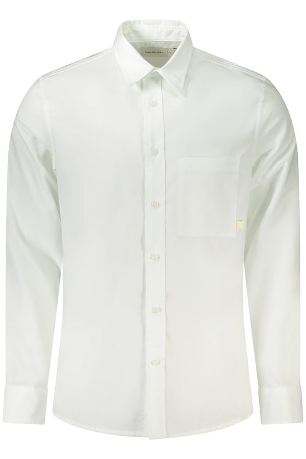 CAMISA CALVIN KLEIN MANGA COMPRIDA HOMEM BRANCA
