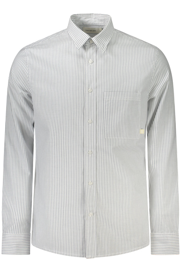 CAMISA CALVIN KLEIN MANGA COMPRIDA HOMEM BRANCA