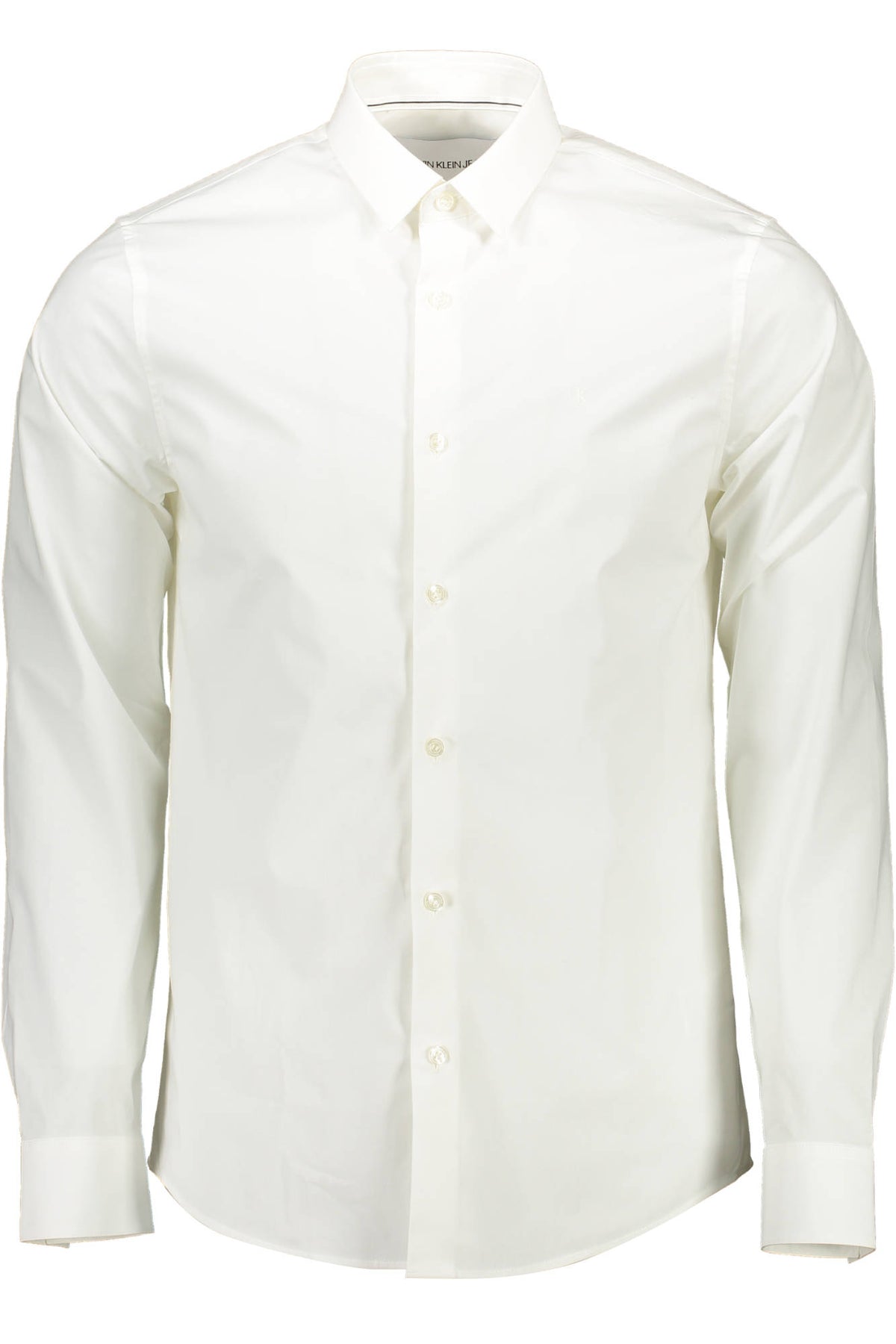 CALVIN KLEIN MEN'S WHITE LONG-SLEEVED SHIRT