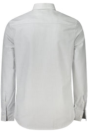 CALVIN KLEIN MEN'S LONG-SLEEVED SHIRT WHITE
