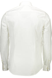 CALVIN KLEIN MEN'S WHITE LONG-SLEEVED SHIRT