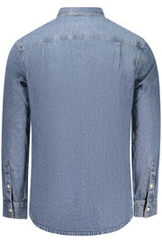 CAMISA EM ALGODÃO CALVIN KLEIN HOMEM AZUL