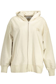CALVIN KLEIN WOMEN'S BEIGE ZIP SWEATER