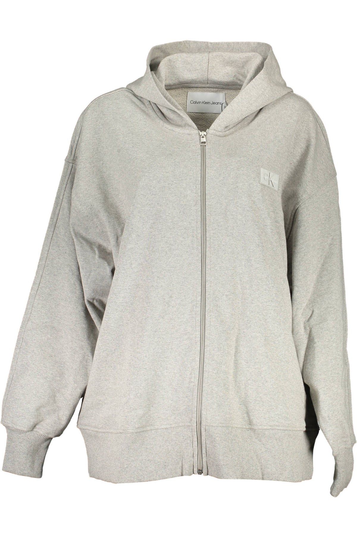 CALVIN KLEIN WOMEN'S GREY ZIPPED SWEATER